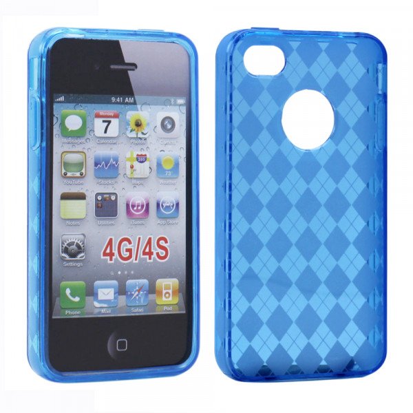 Wholesale iPhone 4S 4 Argley TPU Gel Case (Blue)